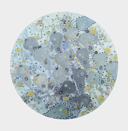 孙卫华作品 《大和谐系列 昌盛》 规格：60cmx60cm